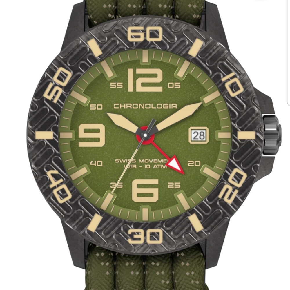 Chronologia men's watch CANYONEER MOSS GREEN PARACORDSKU: 94024-H
